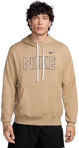 Nike Mens NSW Club Po BB Hoodie - Khaki Medium