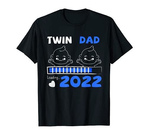Twin Dad Twin Daddy To Be 2022 Anuncio de embarazo Camiseta