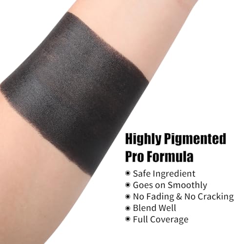 Black Cream-Blendable Face Paint Stick, Portable Eye Black Stick for Sports, Full-coverage Cream Face Paint for Halloween SFX Makeup Cosplay Joker Costume Parties - Image 3