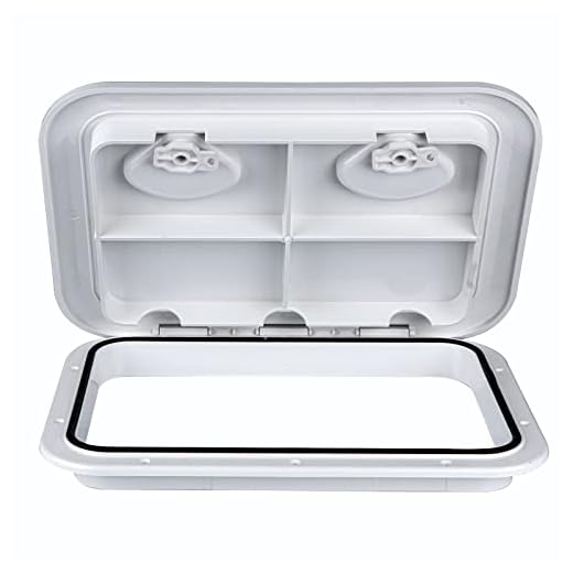 smartmarine White Marine Deck Access Hatch 17.3“×12.4" Boat Hatch & Lid,Rectangle Boat Deck Hatch