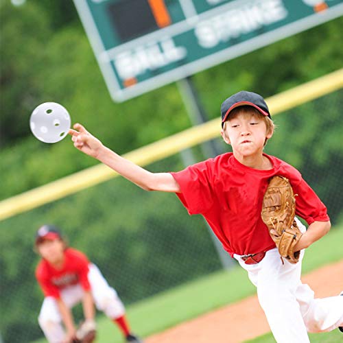 Anteer 12 Pack Plastic Baseball Practice Baseballs For Hitting, Indoor Outdoor Lightweight Balls Baseball Batting Training(White) #TOP5