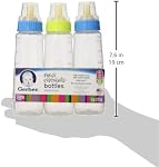 Gerber First Essential Clear View Plastic Nurser With Latex Nipple, BPA Free, Assorted Colors, 3 Pack