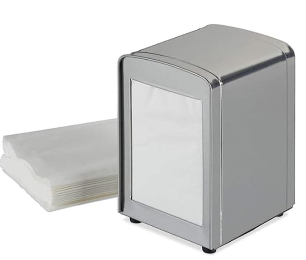 Serviettenhalter aus Metall, Silber, für Bar und Fast Food, Pab, 10 x 9 x 13 cm (10)