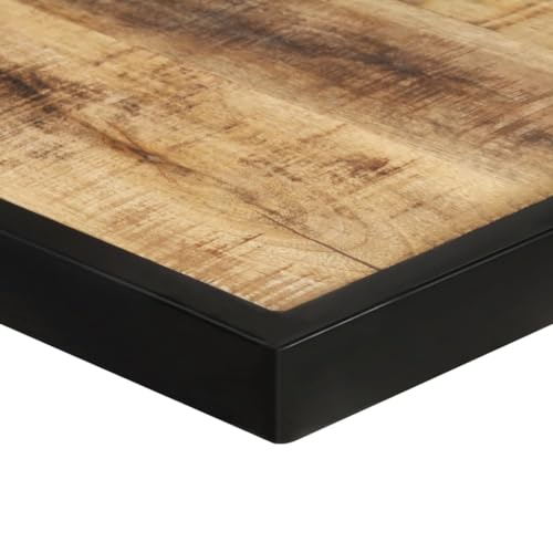 Mesa de comedor de madera de mango 180x90 cm con patas de hierro 6
