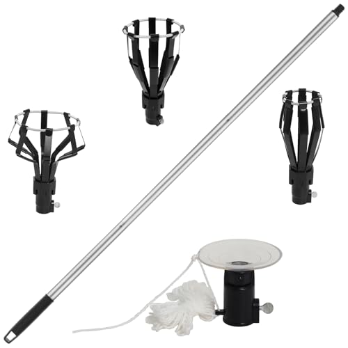 Femitu Upgraded 12FT Light Bulb Changer for High Ceilings, High Reach Extension Pole Changer for Recessed Lights, Light Bulb Removal Tool with Baskets and Suction Cup