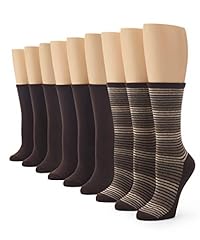 Espresso Stripe, Espresso, Espresso - 9 Pair Pack