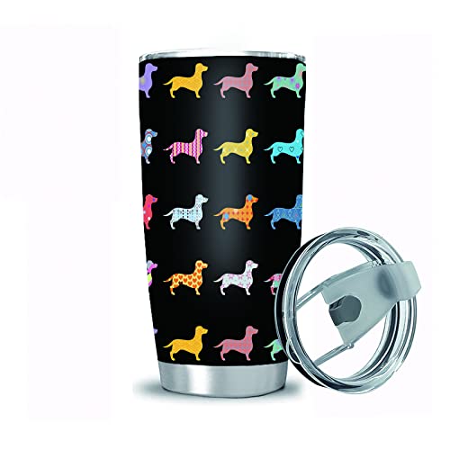 Waldeal Cute Dog Dachshund Coffee Mug Stainless Steel Thermal Tumbler With Lid, Double Wall Vacuum Insulated Travel Mug For Women Men Birthday Or Christmas Gifts, 20Oz #TOP6