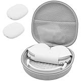 ProCase Hart Kopfhörer Tasche für AirPods Max mit 2 Smart Silikon Schutzhüllen, Hardshell Eva Tragetasche Headset Hülle Case -Grau
