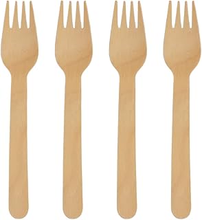 Compostable Birch wood cutlery – 500 pack of Biodegradable Disposable wooden Forks- 100% Home Compostable Forks, Spoons, and Knives made from Eco friendly Birchwood - Biodegradable party supplies