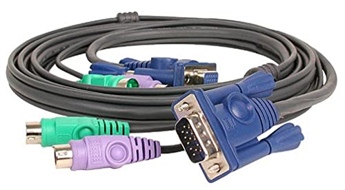 Cable KVM VGA para organizar racks de servidores y escritorios técnicos con switch PS2 de 6 pies