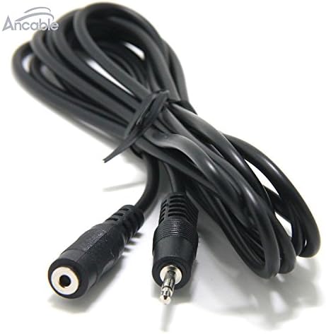 Ancable 2-Pack 6-Feet 2.5mm TS Monaural Mini Mono Audio Plug Jack Connector Male to Female Extension Cable for Harmony IR Blaster