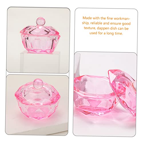 2 piezas platos de cristal para acrílico uñas miniatura 7