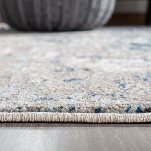 Safavieh Modern Chic Rug for Living Room Dining Room Bedroom - Madison Collection Short Pile Grey and Blue 24 x 36 Inch - Image 4