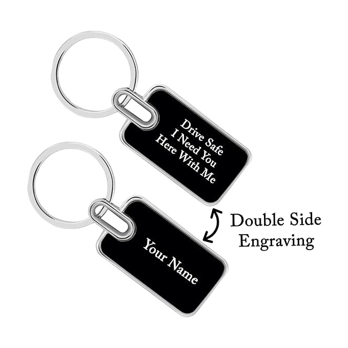 Image of Personalized Premium Metal Key Chain with Name engraved, ideal for gifting on any special occasion (Pack of 5)
