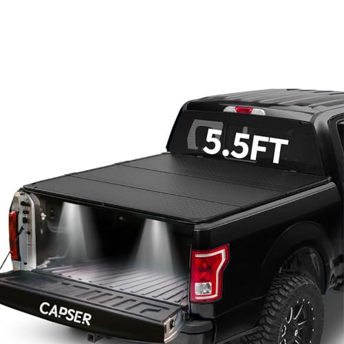 CAPSER 5.5FT Hard Tri-Fold F-150 Tonneau Cover Fits for 2015-2025 Ford F-150 67Inch Truck Bed(incl.F150 Lightning)