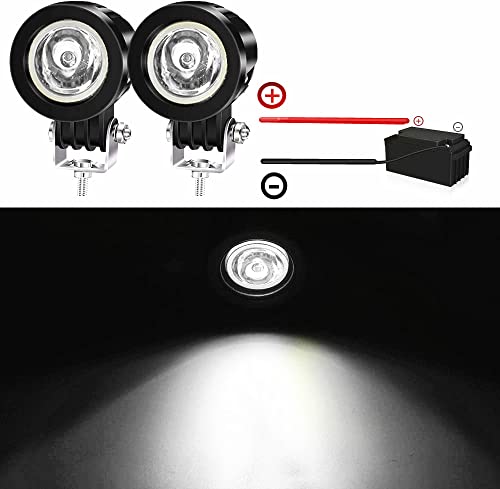 Ourbest motorcycle lights, 2inch Motorcycle Fog Lights Fork Tube led driving lights for Motorbike ATV Bicycle Accent Off Road Lighting (White) - Thumbnail 6