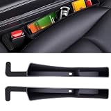 Vioziis 2PCS Car Seat Gap Filler, Automotive Seat Organizer Fill The Gap Between Seat and Console, Universal Car Storage Box Inserts Fill The Gap Between Seat &Console for Coins Wallets Keys (Black)
