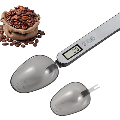 JIEYUCHU Cuchara Báscula Digital, Cuchara báscula para Medir Peso Alimentos en la Cocina, Báscula de Precisión con Pantalla para Hornear, Especias, Café, Cocinar