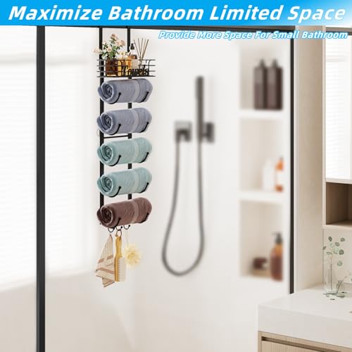 Hiskiwuu HIS-TRK-6T Over The Door Towel Racks thumb #3