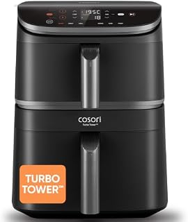 COSORI Air Fryer Double Stack 10.8L, Oil Free 2 Drawer Fr…