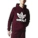 adidas Originals Men's Outerwear | Trefoil Hoodie, Maroon, Medium
