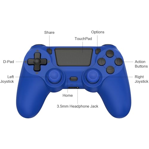 image for SHINXIN 2 Pack Wireless Controller Compatible with PS4/Slim/Pro/PC wit