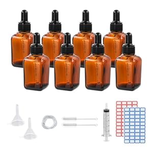 Dondeen 30ml Braunglas Pipettenflasche 8 Stück