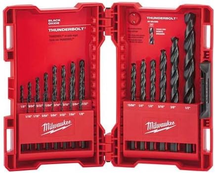 Milwaukee 48-89-2801 21-Piece Thunderbolt Black Oxide Drill Bit Set