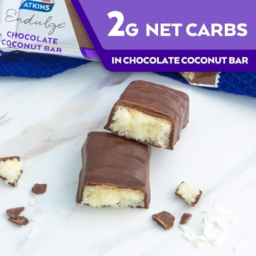 ATKINS Endulge, Chocolate Coconut Bar, 5 Bars, 1.4 Oz (40 G) Each