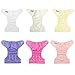 ALVABABY 6 Pack Cloth Diaper with 12 Inserts One Size Adjustable Washable Reusable Diaper Cover for Baby Girls and Boys