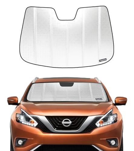 Pigenius Windshield Sun Shade for 2015-2018 Nissan Murano. Front Window Sunshade with Storage Bag