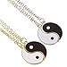 Yin Yang Collier Assortir À Tai Chi Pendentif Collier Amitié Couple Col Chaîne pour Femmes Mens Personnalisé Corrammes De Puzzle Meilleur Ami Colliers 2pcs