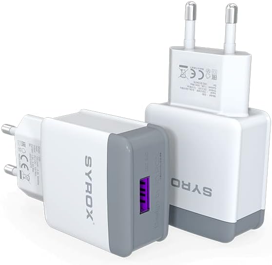 Syrox 18W 3.0A QC şarj adaptörü, hızlı ve güvenli akıllı cihaz