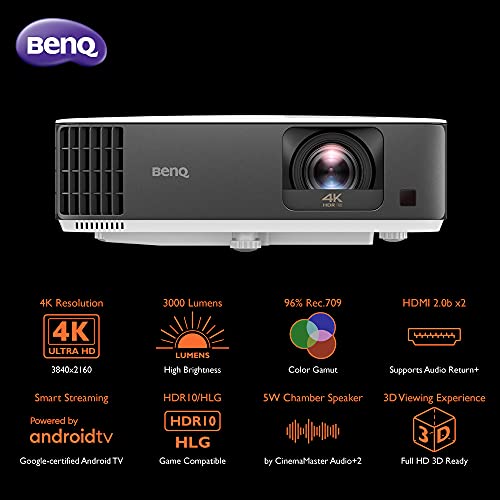Benq TK700STI 4K Hdr Gaming Projector 4K 60Hz 1080P 240Hz 4.16Ms Low Latency I 3000Lm 100"At 6.5 Ft Rpg Fps Sport Modes thumb #4