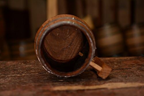 Sofia's Findings Personalized | Custom Wood Oak Barrel Mug - 1 Liter - Raw Wood - Handcrafted | Groomsmen Gift |