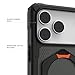URBAN ARMOR GEAR UAG Designed for iPhone 17 Pro Max Case with Kickstand Plasma XTE - Compatible with MagSafe Transparent Military Grade Protective Cover, Black/Pop Orange