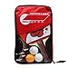 Yuanyan Professioneller Tischtennisschläger für drinnen und draußen, 2 Spieler, 2 Paddelschläger, 3 Bälle, 5 Schichten reines Holz, Schläger mit ergonomischem ausgestelltem Griff, für Muttertag