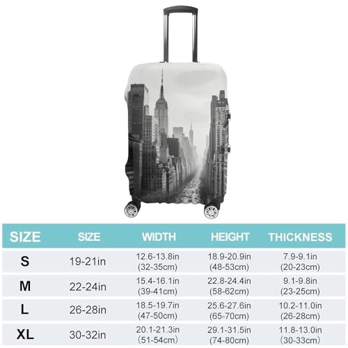 Black And White New York Luggage Cover Elastic Suitcase Protector Case Anti-Scratch Washable Baggage Covers Protector For Traveling, Aircraft Consignment XL2