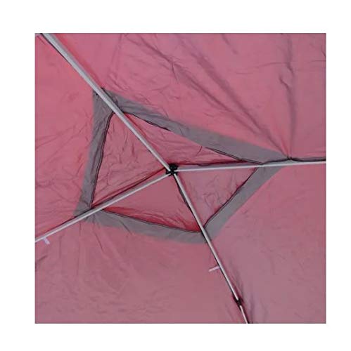 Tenda Gazebo Barraca com 2 Paredes 3x3 Sanfonado Articulada Desmontável Praia Camping Bordô