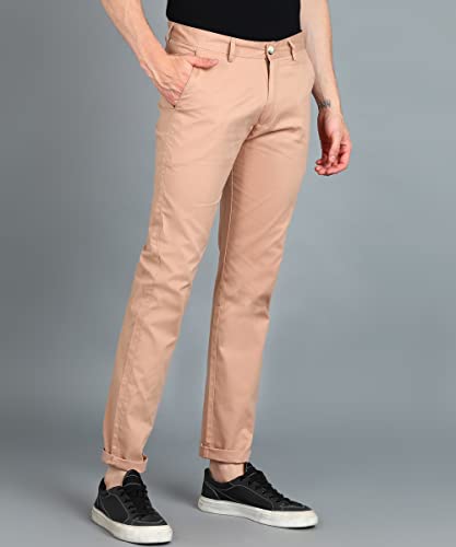 Image of Urbano Fashion Men's Cotton Light Weight Non-Stretch Slim Fit Casual Trousers