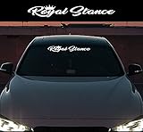 Royal Stance Sticker Windshield Decal Banner White 57cm
