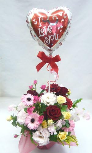 Amazon 各種お祝い 記念日 結婚お祝いにも バルーンフラワー 豪華なお花のlove フラワーアレンジメント 通販