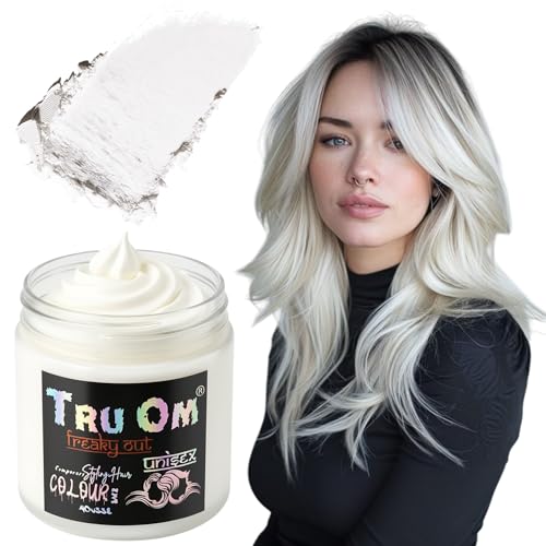 Image of Temporay Hair Color Wax | Metallic Shine | For Men & Women | DIY Instant Hair Color | Temporay Color 1 Day 1 Wash | No Ammonia, Bleach & Damage | Chalk White - 100 gram