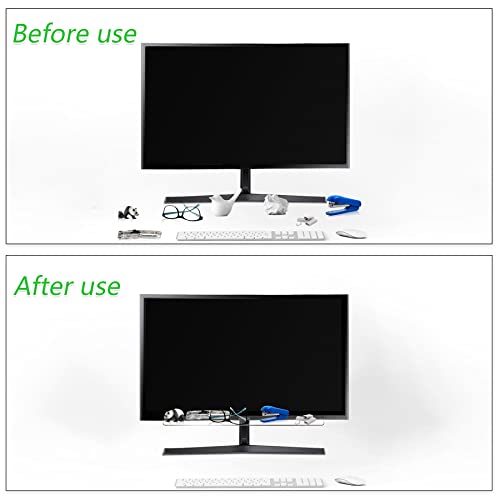 Computer Note Board-Monitor Note Holder-Note Board For Computer,Transparent Monitor Notes Board,Multifunctional Computer Monitor Notes Board Suitable For Plastic Edge Of Computer #TOP3