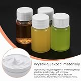 52 plastikowe buteleczki próbne o pojemności 20 ml z korkiem. Przenośne, transparentne, idealne na podróż. Nadają się do napełniania kosmetykami, np. szamponem, balsamem i lotionami.