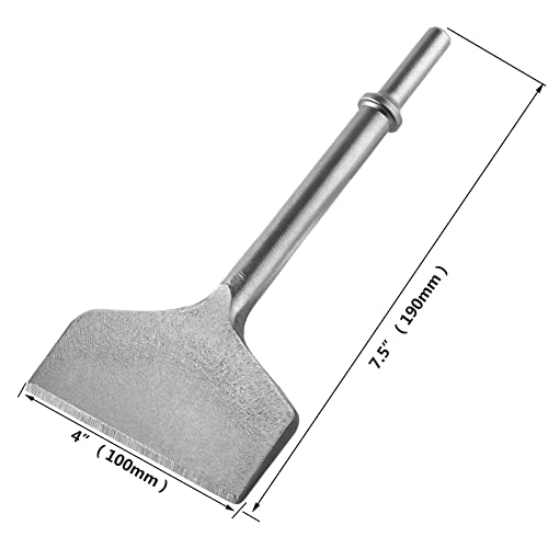 image for Firecore 4-inch Wide Air Chisel Bit, 0.401 Inch Shank Tile & Thinset S