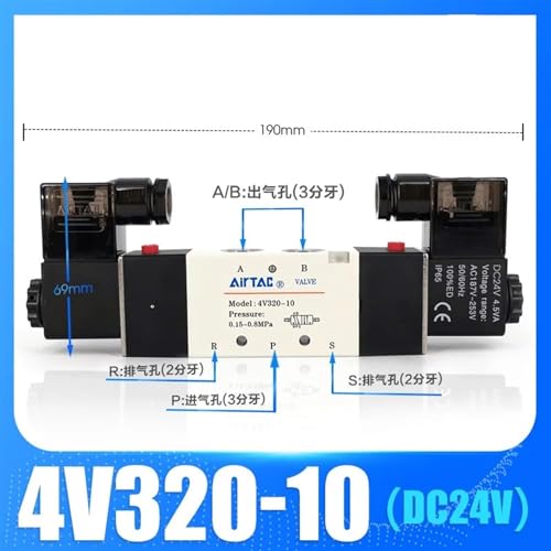 Électrovanne pneumatique 4V210-08 220V commande directionnelle - 4
