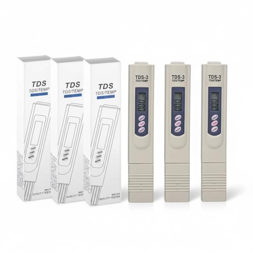Image of Axeon Digital TDS Meter with LCD Display, Temperature & Water Quality Tester for RO Purifiers, Filters, Aquariums, Hydroponics | Portable TDS Testing Device for Accurate Readings (Pack of 3)