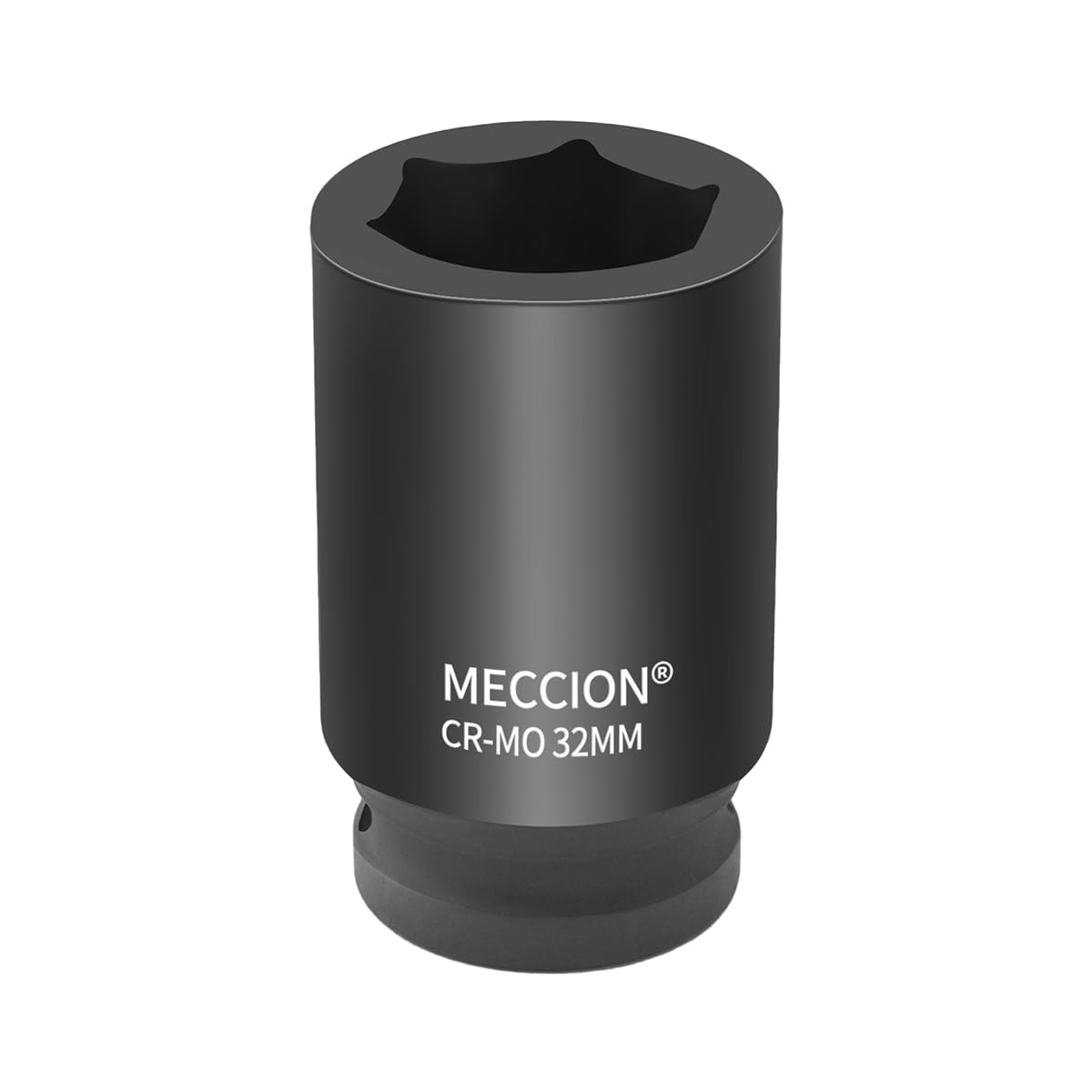 Meccion 3/4 Inch Drive Impact Socket 32mm Heavy Duty Cr-Mo 6 Point Deep Socket, 80mm Length