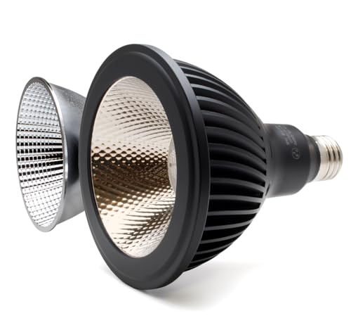 HaruDesign 植物育成ライト HASU38 spec9 4K ブラックスワールボディ 暖色系（4000K） McウェーブLED搭載 広角反射板付き フルスペクトル フリッカーフリー 製品3年保証の商品画像（Amazon）